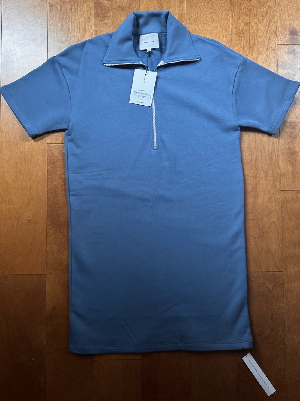 NWT - REFORMATION- Hampton Sweat Dress in Morning Glory